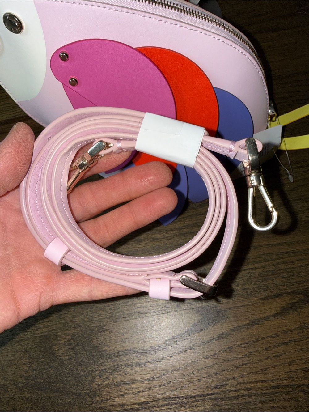 kate spade Pink Parrot Crossbody Bag with Red & Purple Feather Accents - Picture 3 of 11